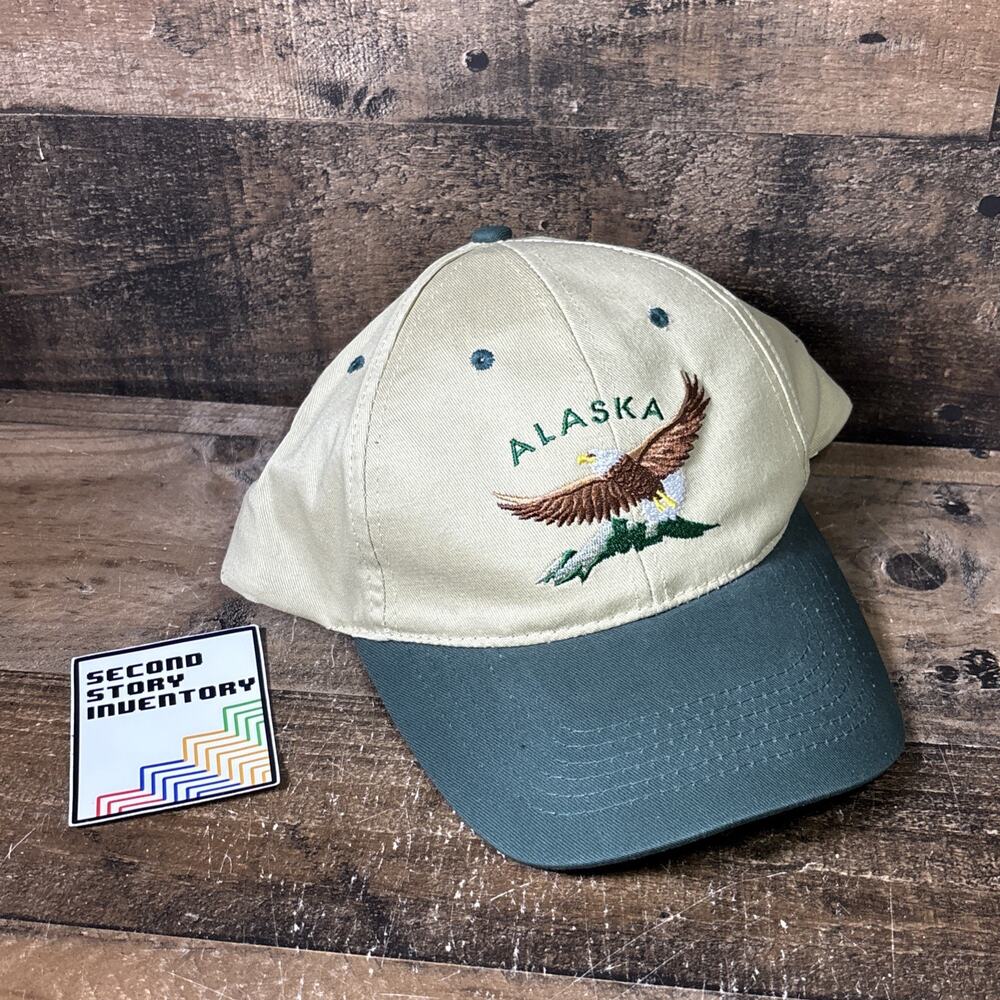 Alaska Hat Bald Eagle Hat Alaska Shirt Company Tan Green Snapback Cap